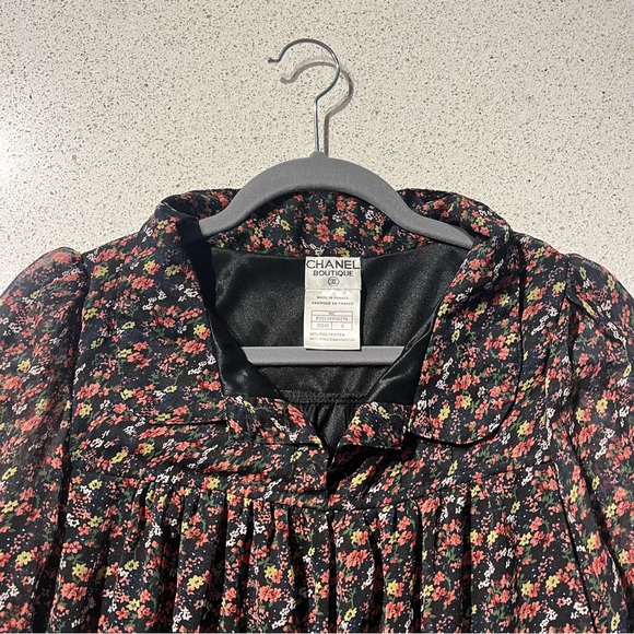 CHANEL 90's Vintage Floral Dress fits Size Small Vintage Chanel - Picture 10 of 16